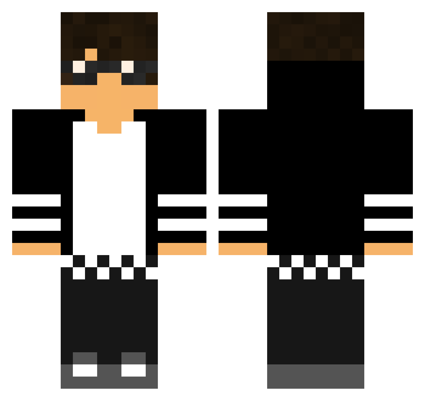 DieRotterdammer Minecraft skin, front and back view