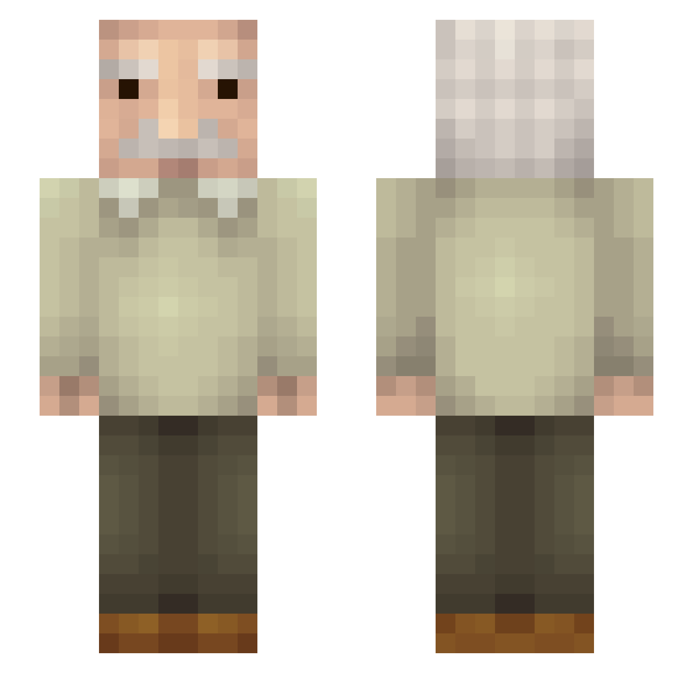 __ImSorry__ Minecraft skin, front and back view