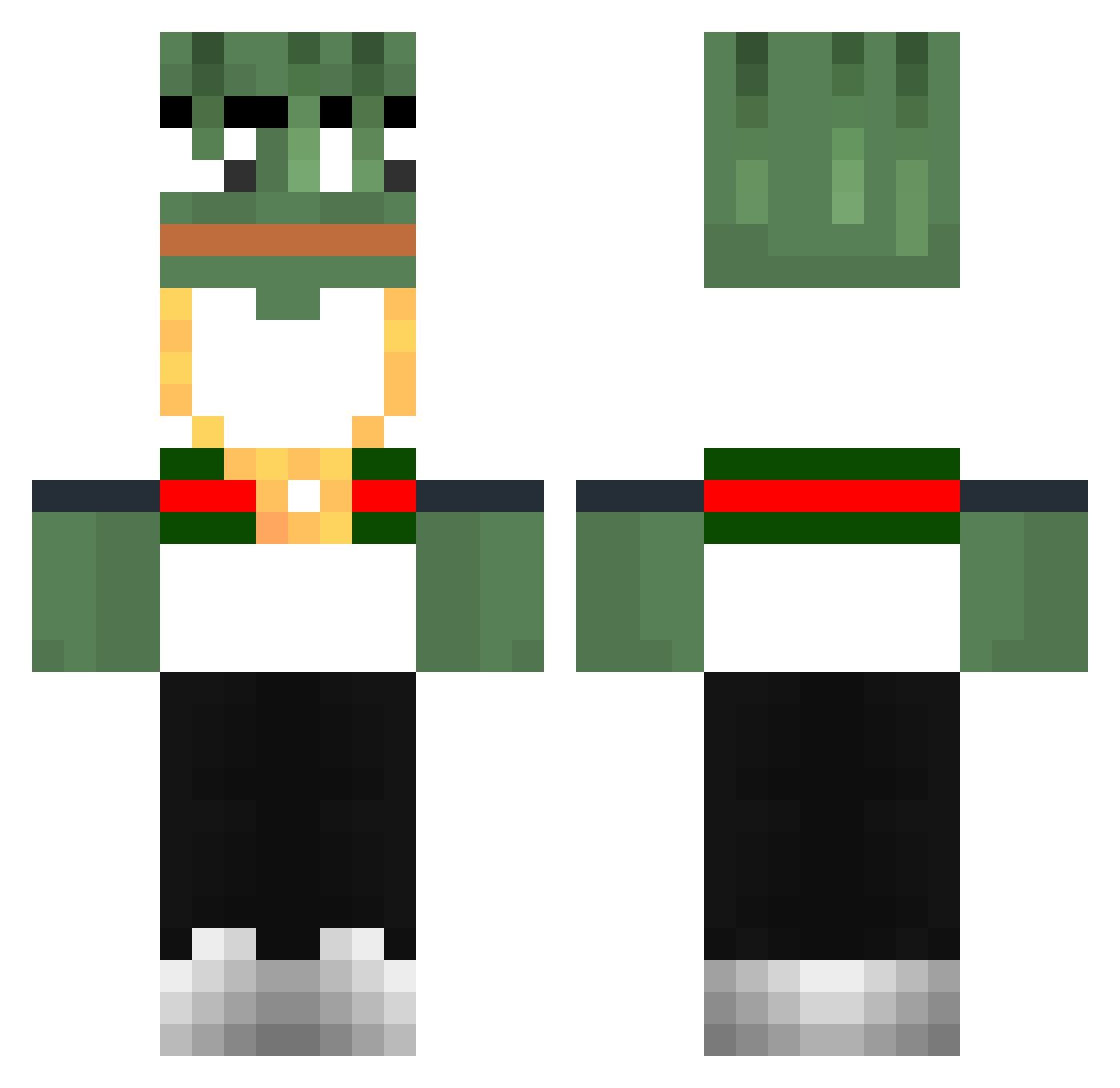 matte15123 Minecraft skin, front and back view
