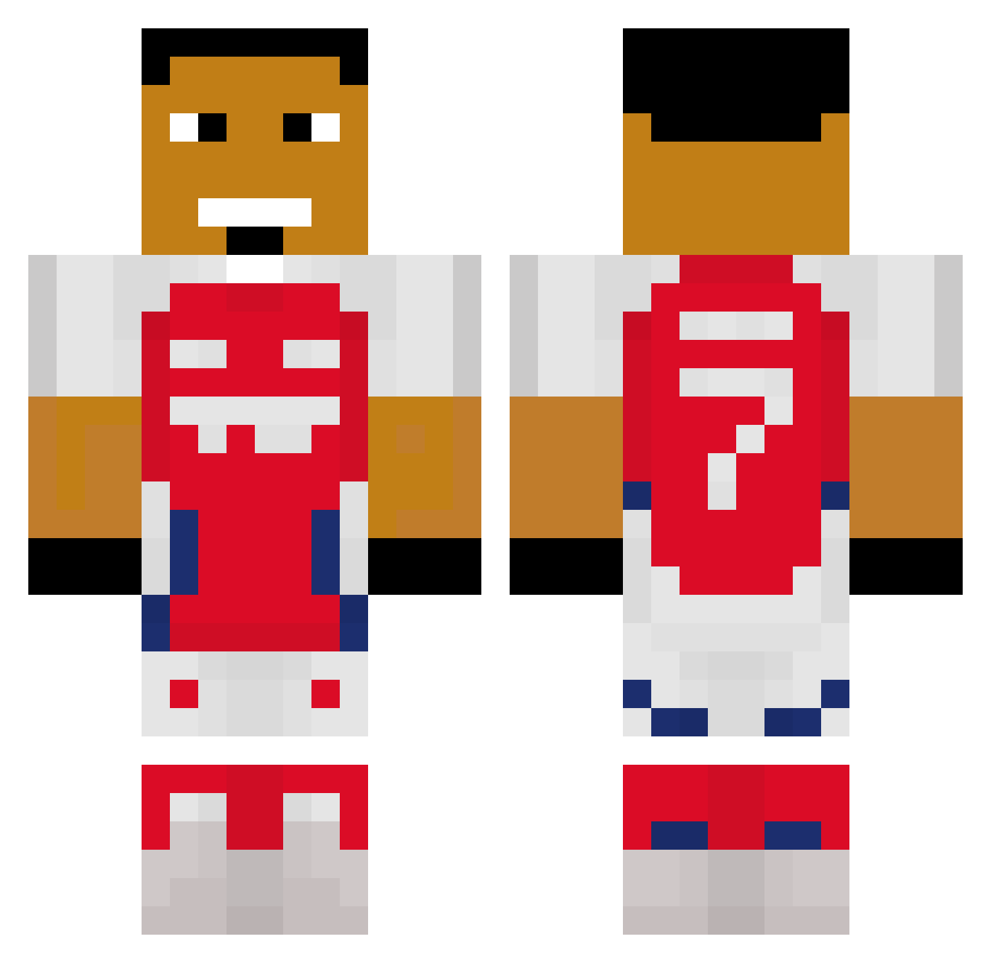 MetteFredriksen Minecraft skin, front and back view