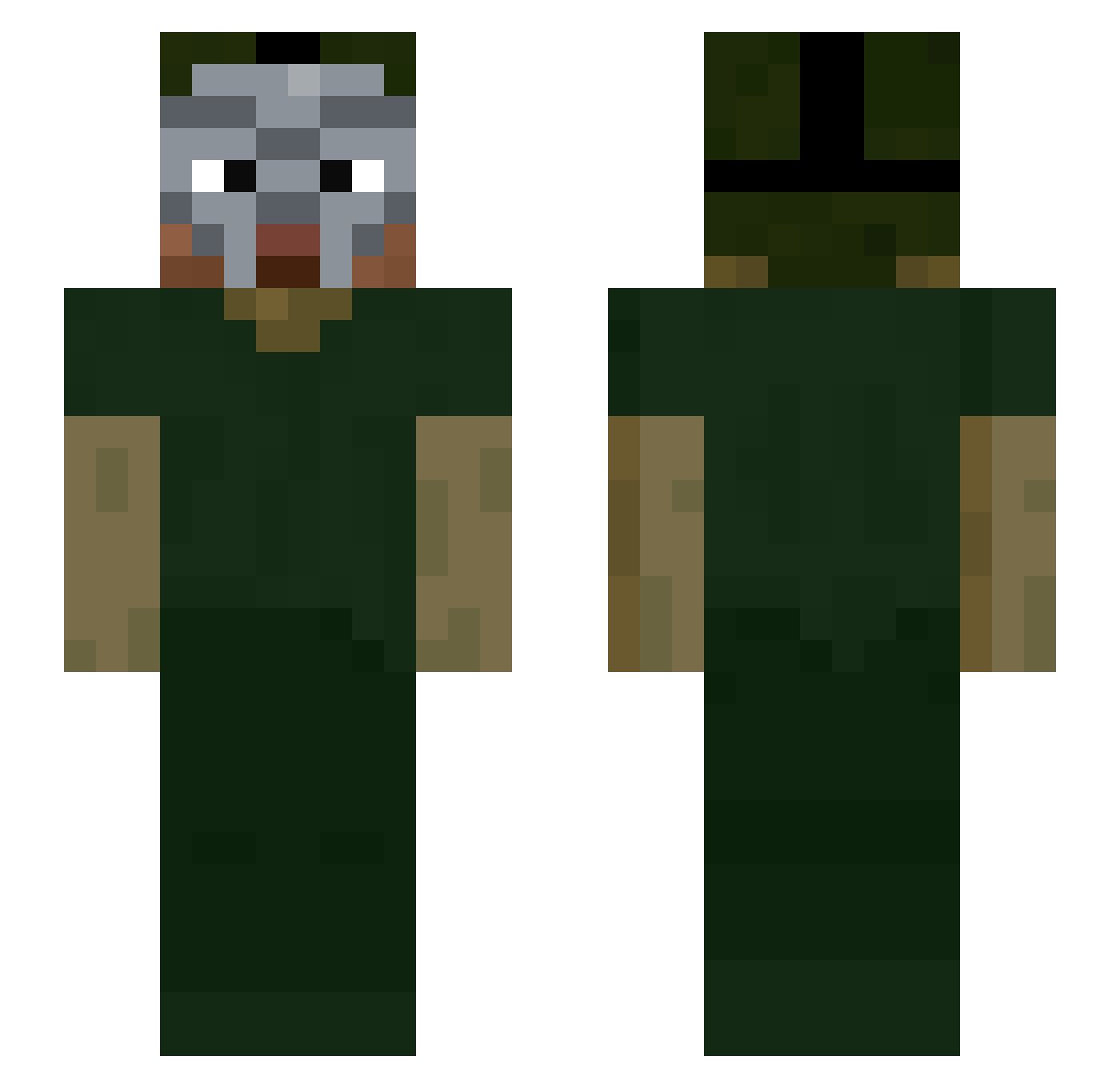 Cluba_ Minecraft skin, front and back view