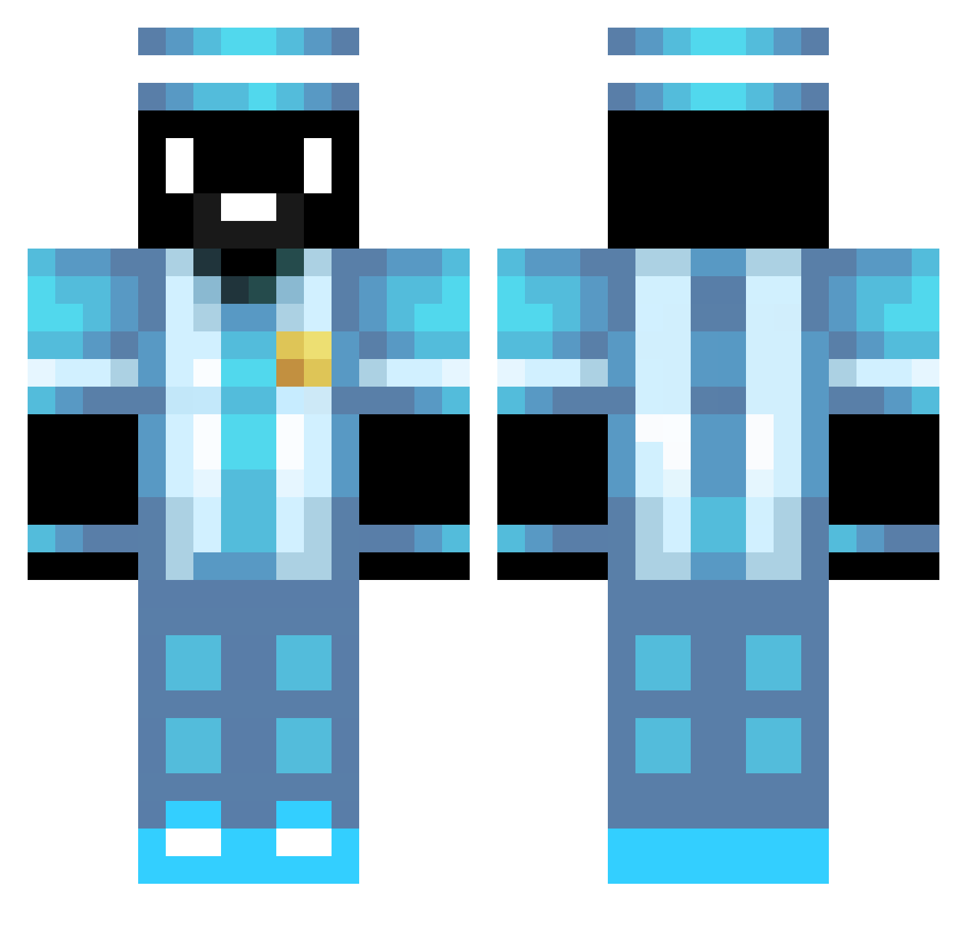 Qaszz_ Minecraft skin, front and back view