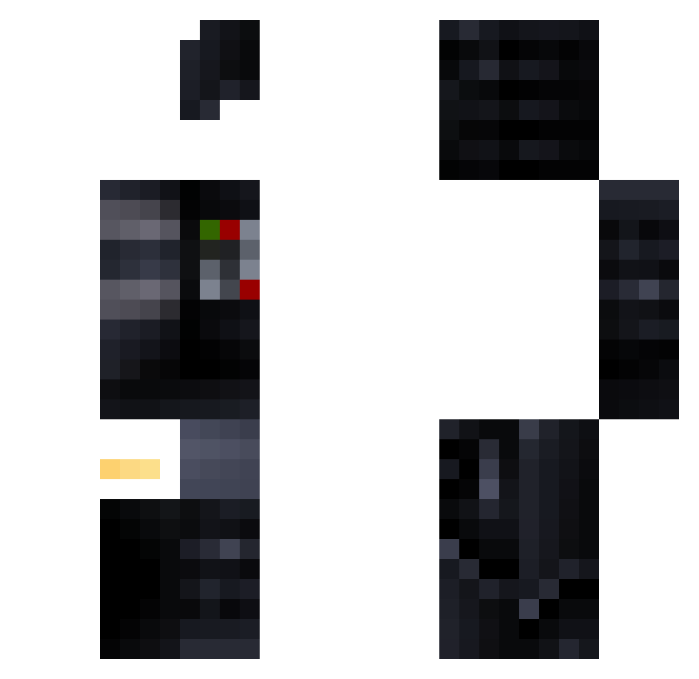 ferryboat Minecraft skin, front and back view