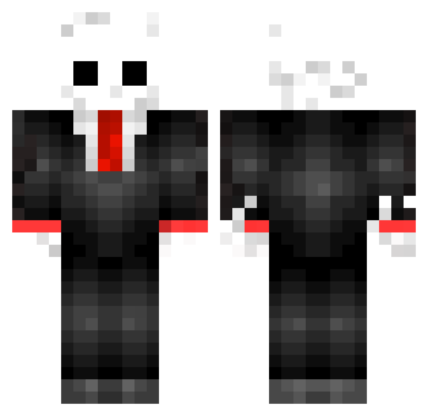 ghost88pr Minecraft skin, front and back view