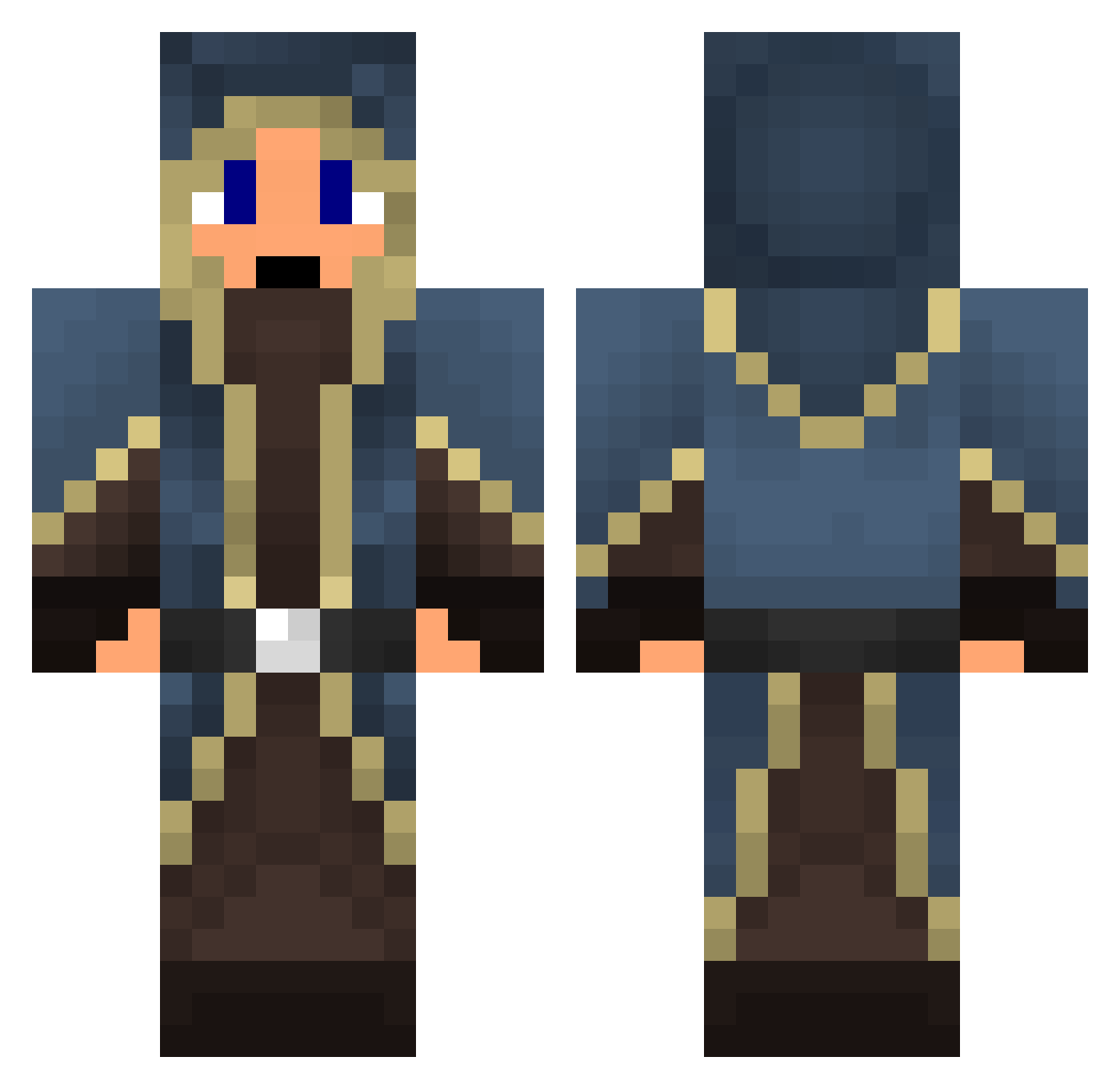 Jonahahahahah Minecraft skin, front and back view