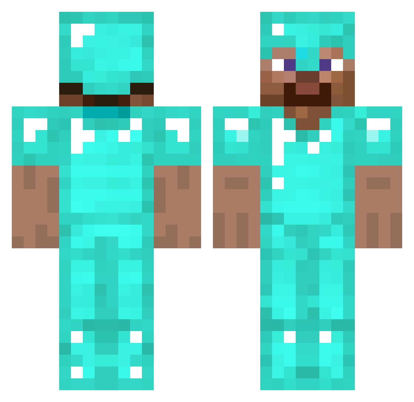 Jano3428 Minecraft skin, front and back view