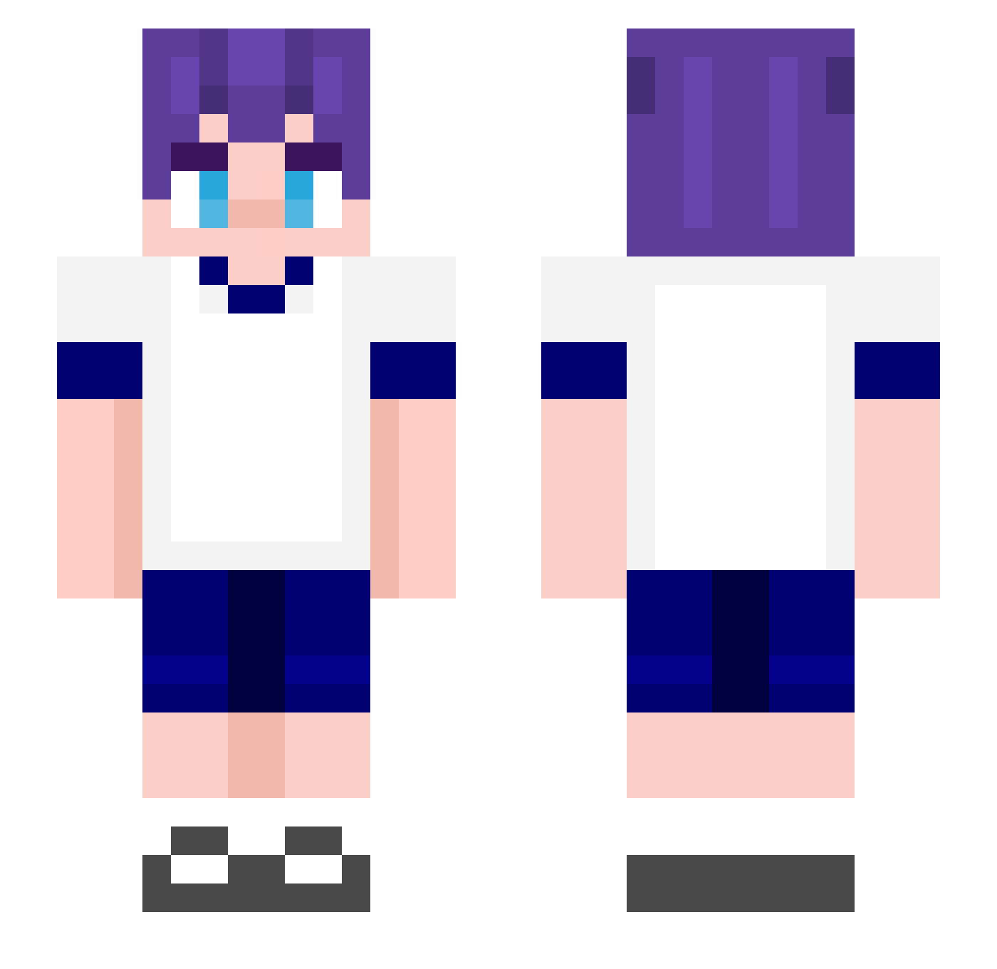 AnsuCraft Minecraft skin, front and back view