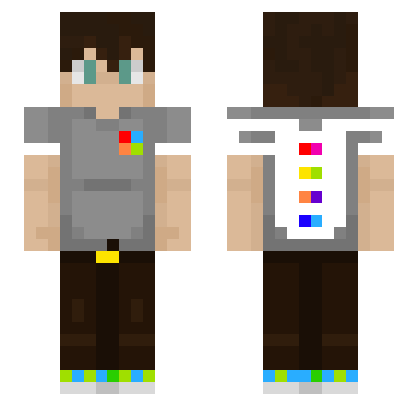 Fitler2010 Minecraft skin, front and back view