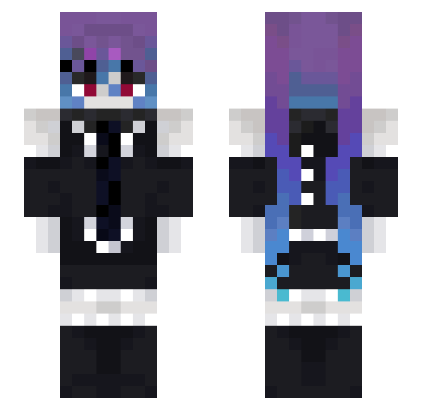 Ender7535 Minecraft skin, front and back view