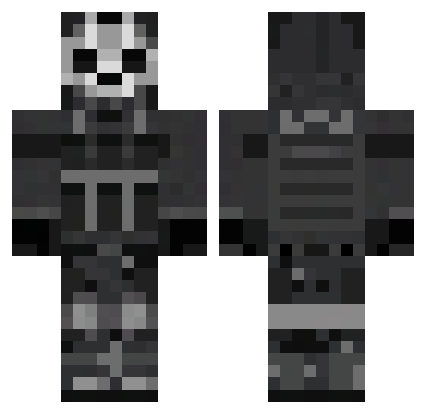 Pyychi Minecraft skin, front and back view