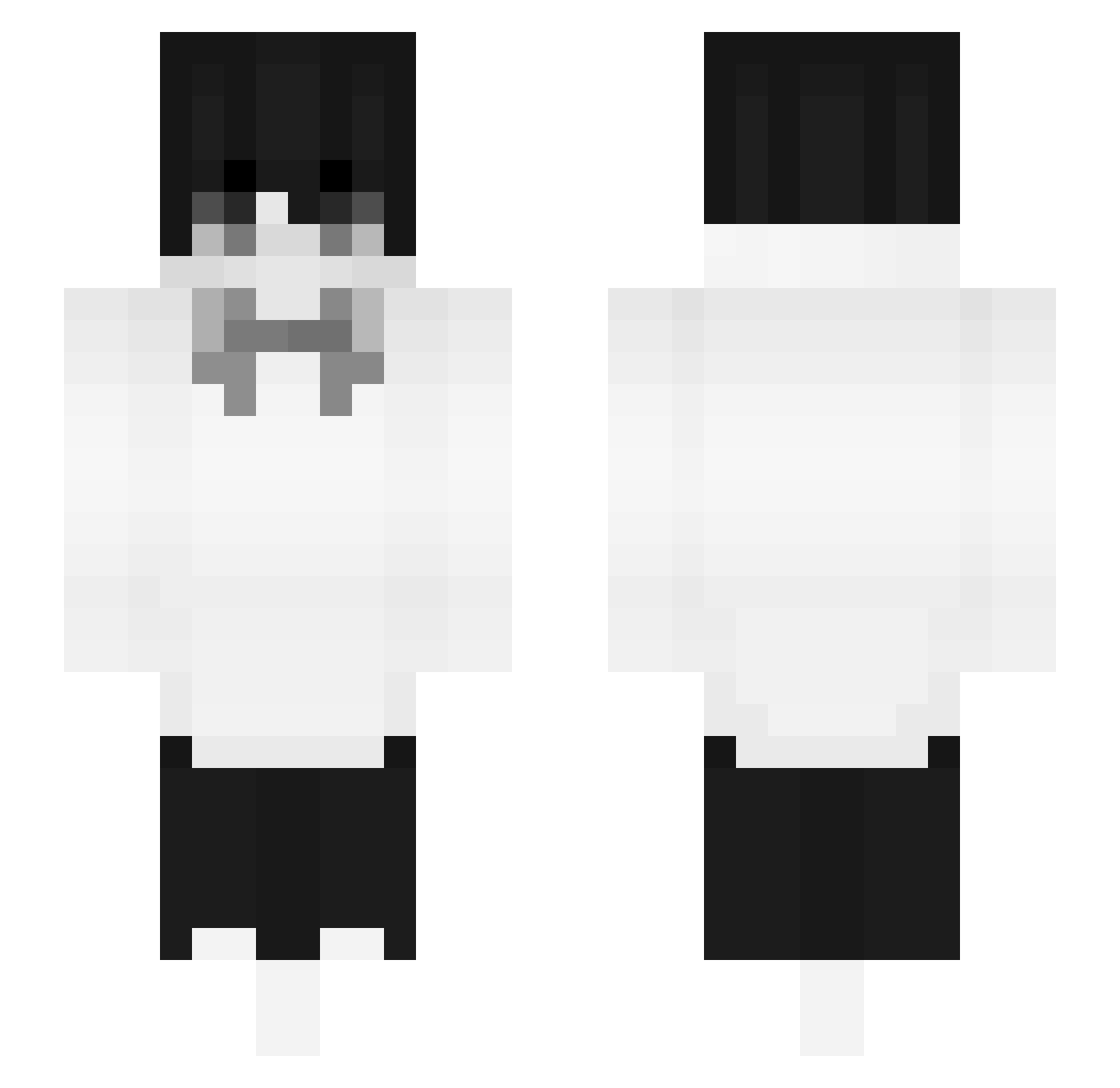 qCozaati Minecraft skin, front and back view