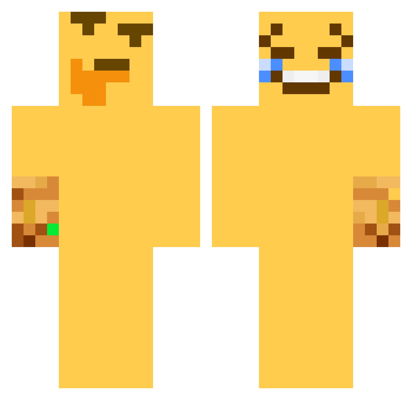 woojlnmath Minecraft skin, front and back view