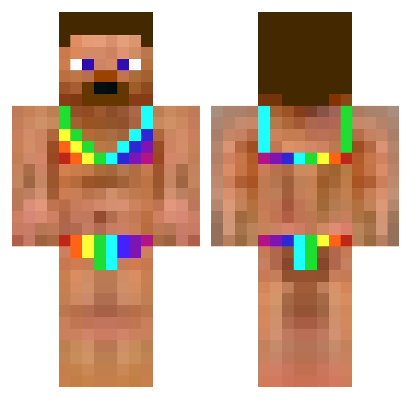 Bun_Muncher Minecraft skin, front and back view