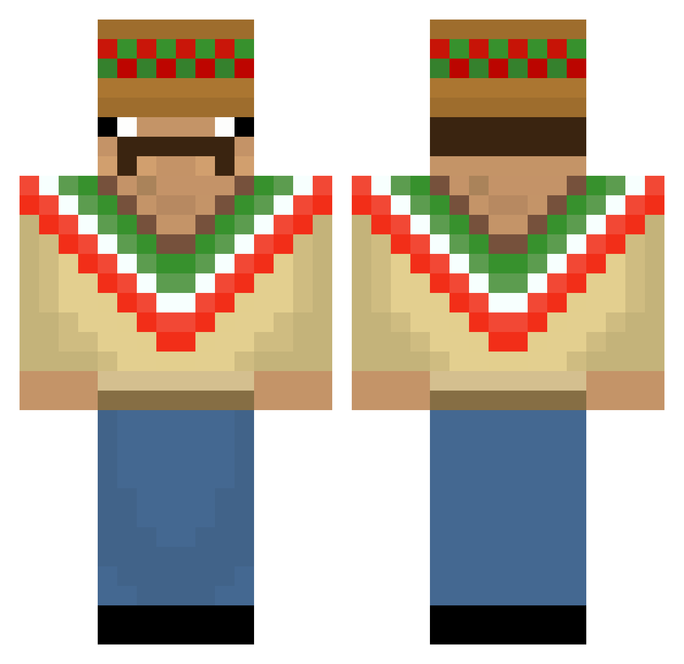 Gozilla1573 Minecraft skin, front and back view