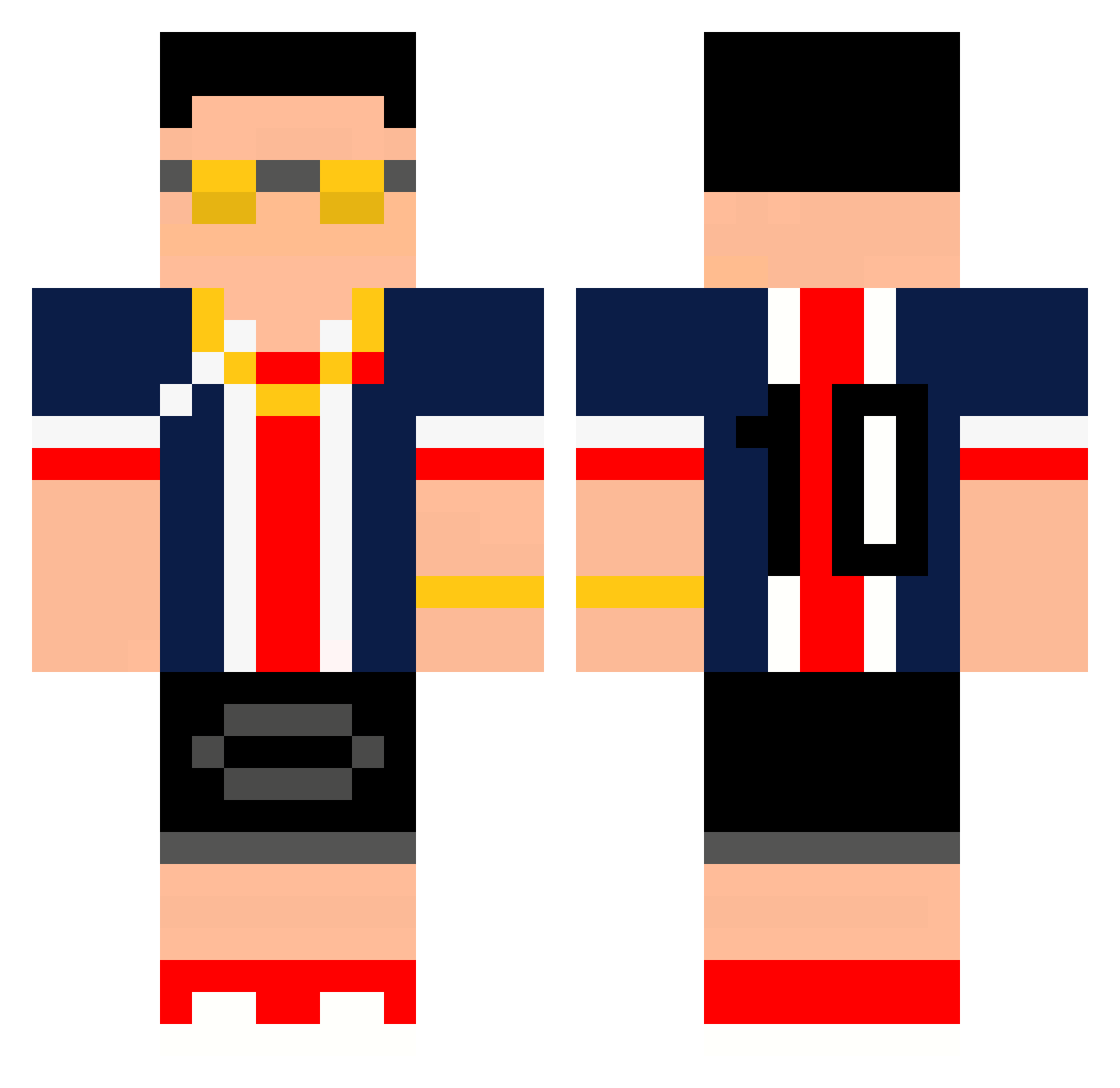 taldodao Minecraft skin, front and back view