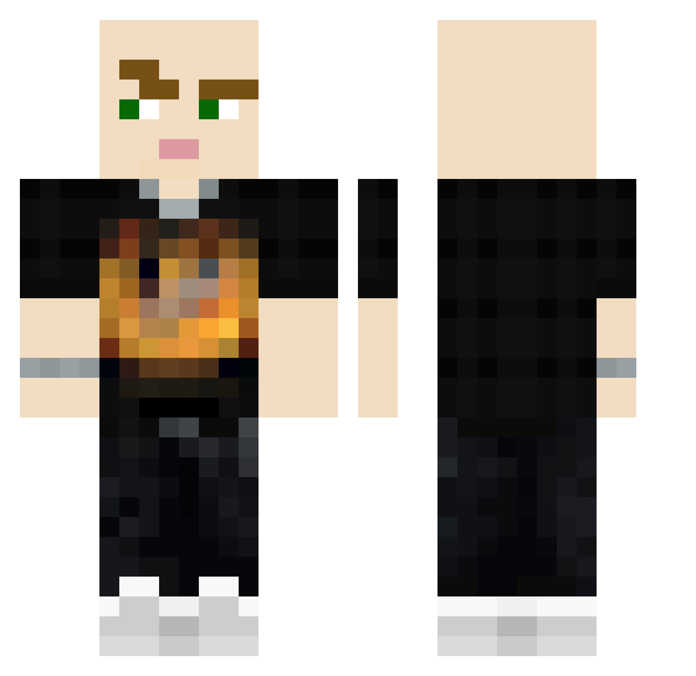 0phiil Minecraft skin, front and back view