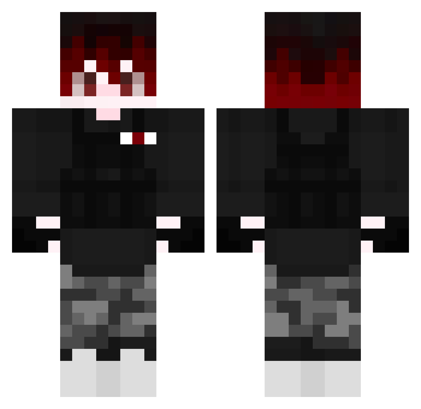 CardiGas Minecraft skin, front and back view