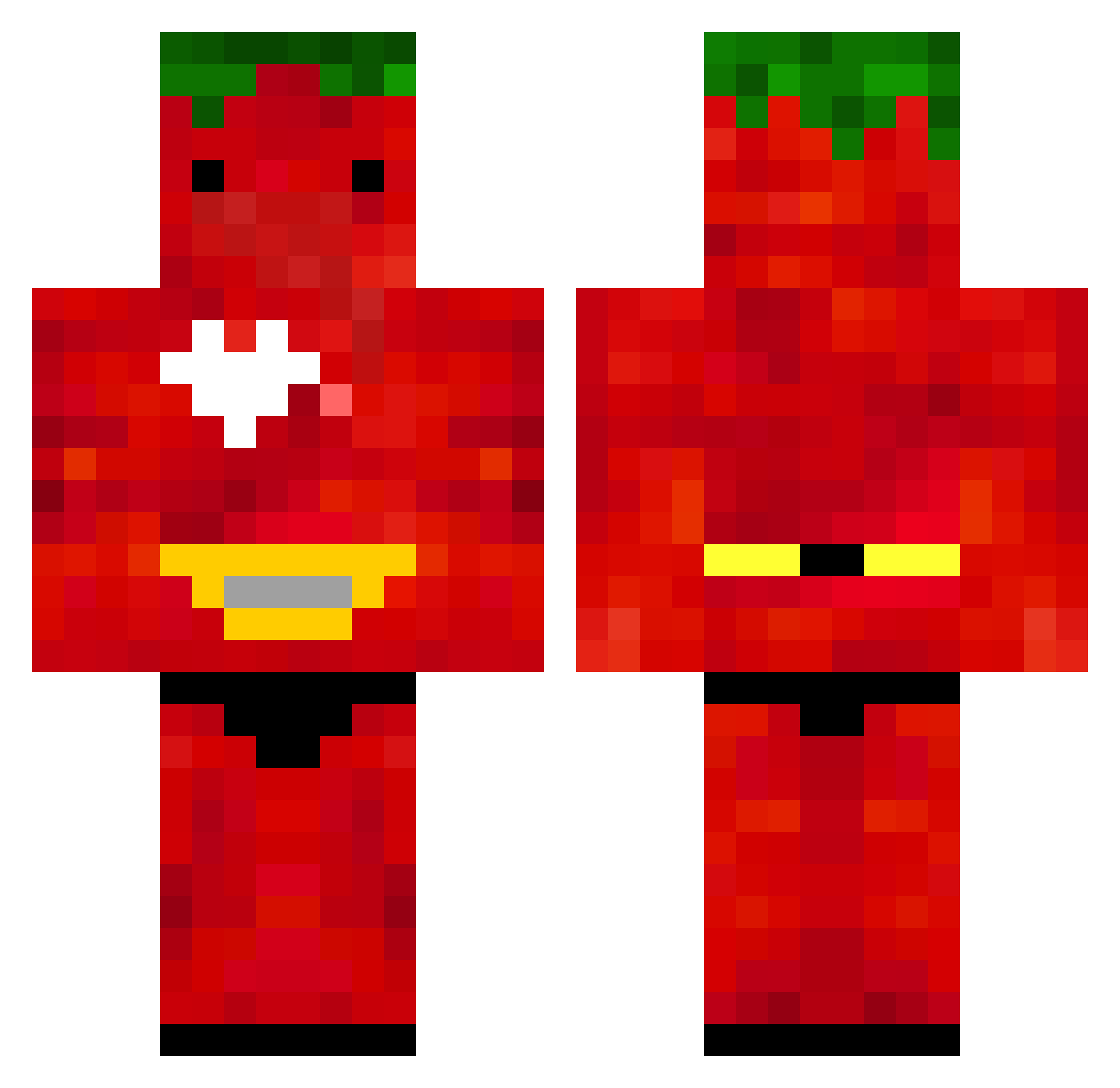 Tarte0Fraises Minecraft skin, front and back view