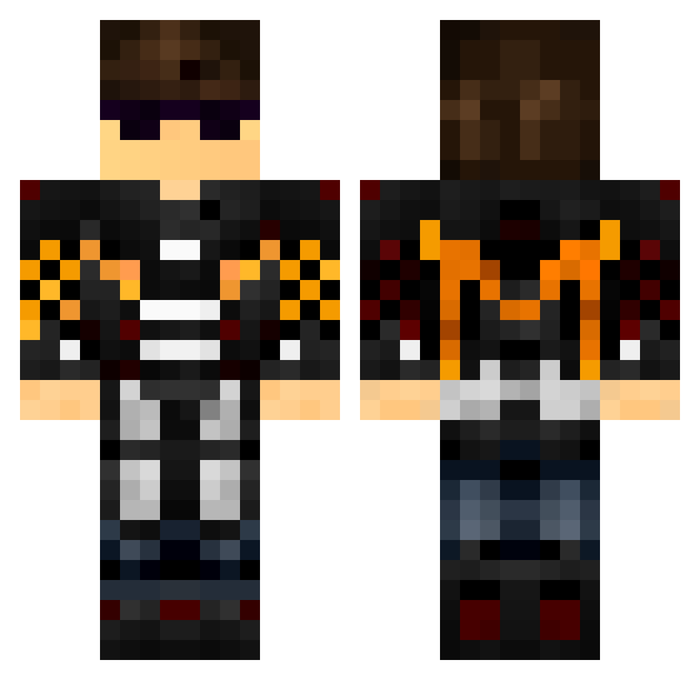 zSparkyEC_ Minecraft skin, front and back view