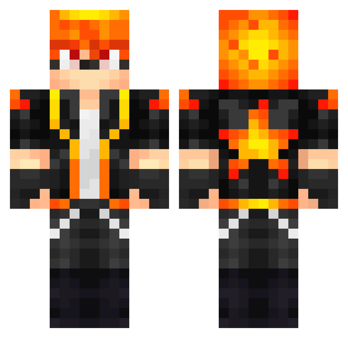 Iwa8s Minecraft skin, front and back view