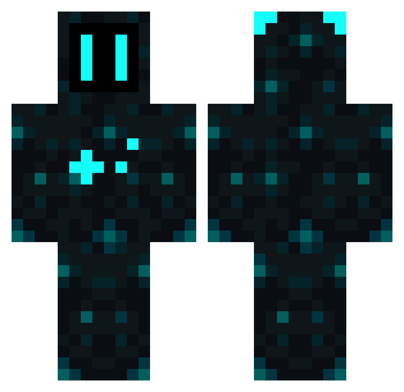 Xela_Slade Minecraft skin, front and back view