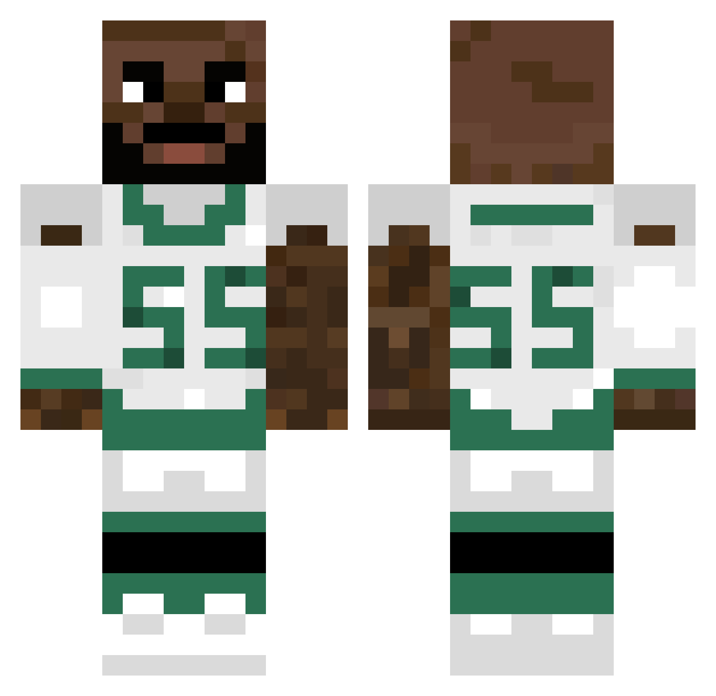 UG_snus Minecraft skin, front and back view