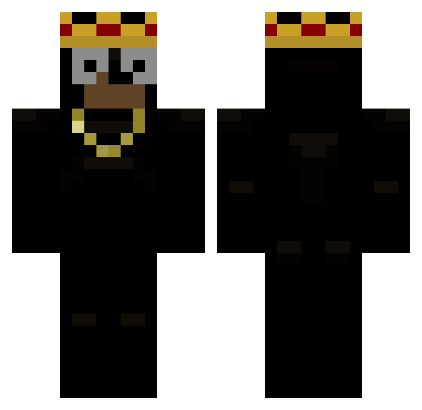 YoungGodFather Minecraft skin, front and back view