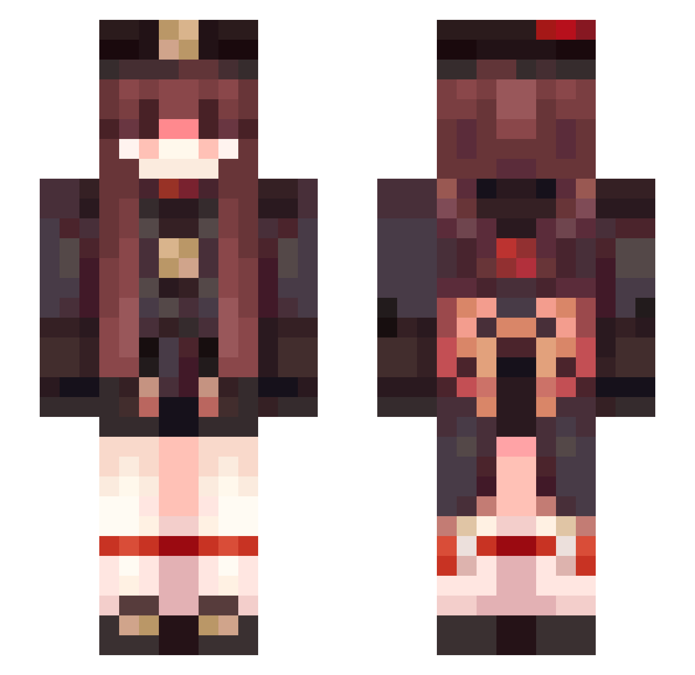 helloXD_ Minecraft skin, front and back view