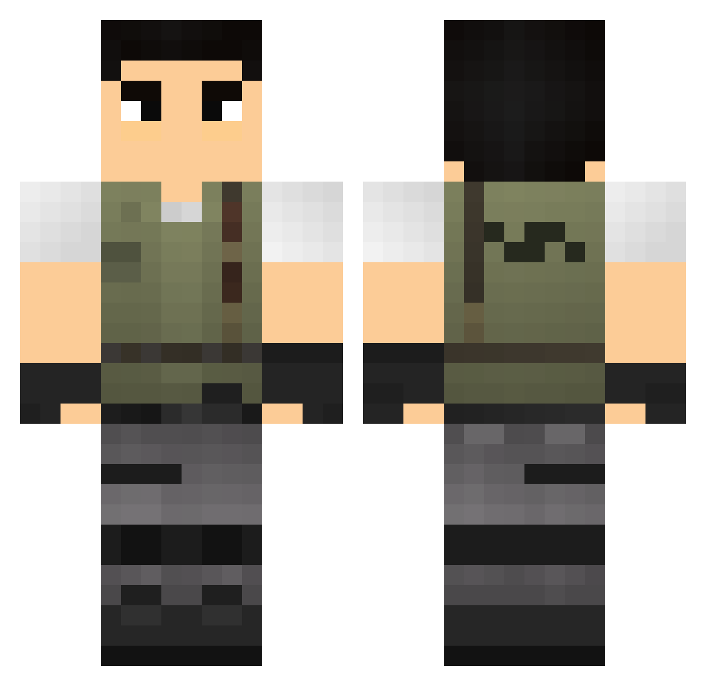 shinyboots232 Minecraft skin, front and back view