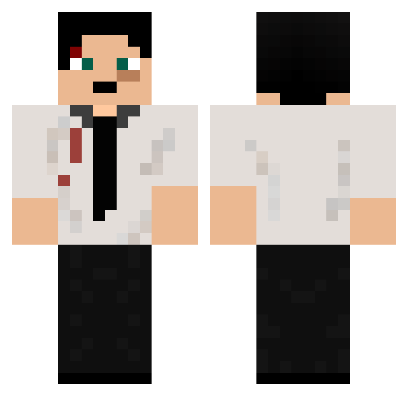 thebiker09 Minecraft skin, front and back view
