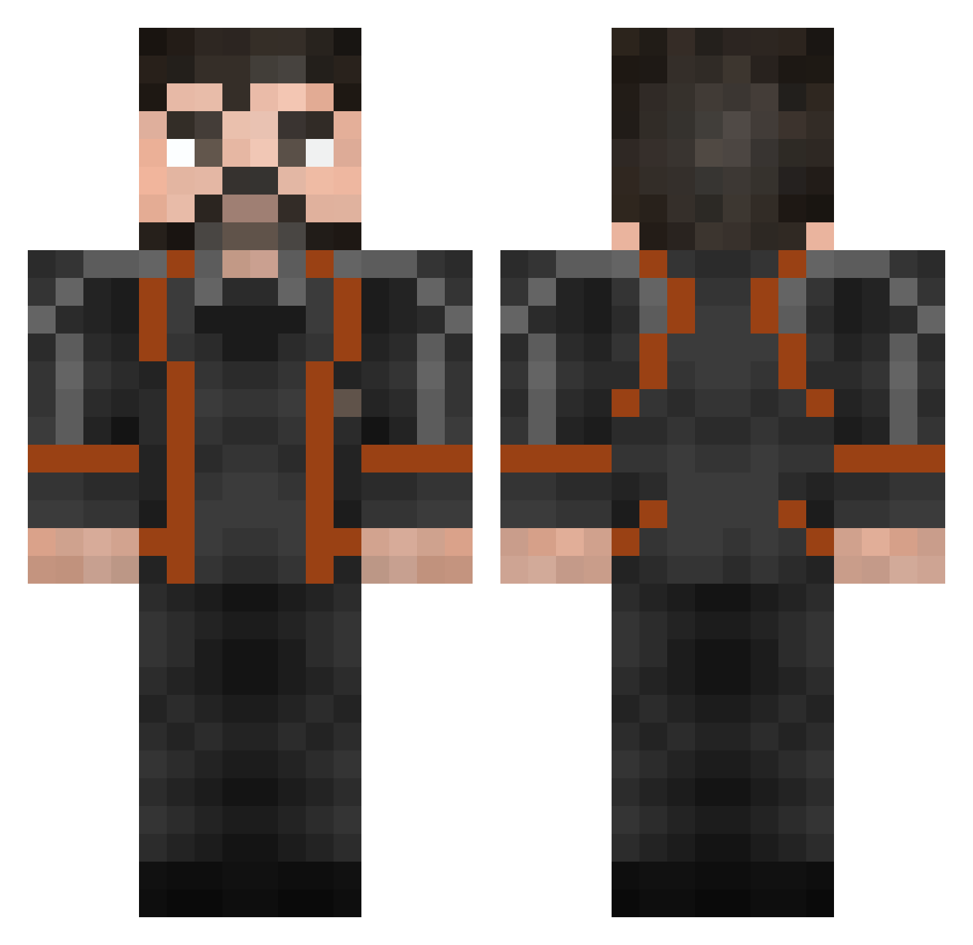 _AmaziN Minecraft skin, front and back view