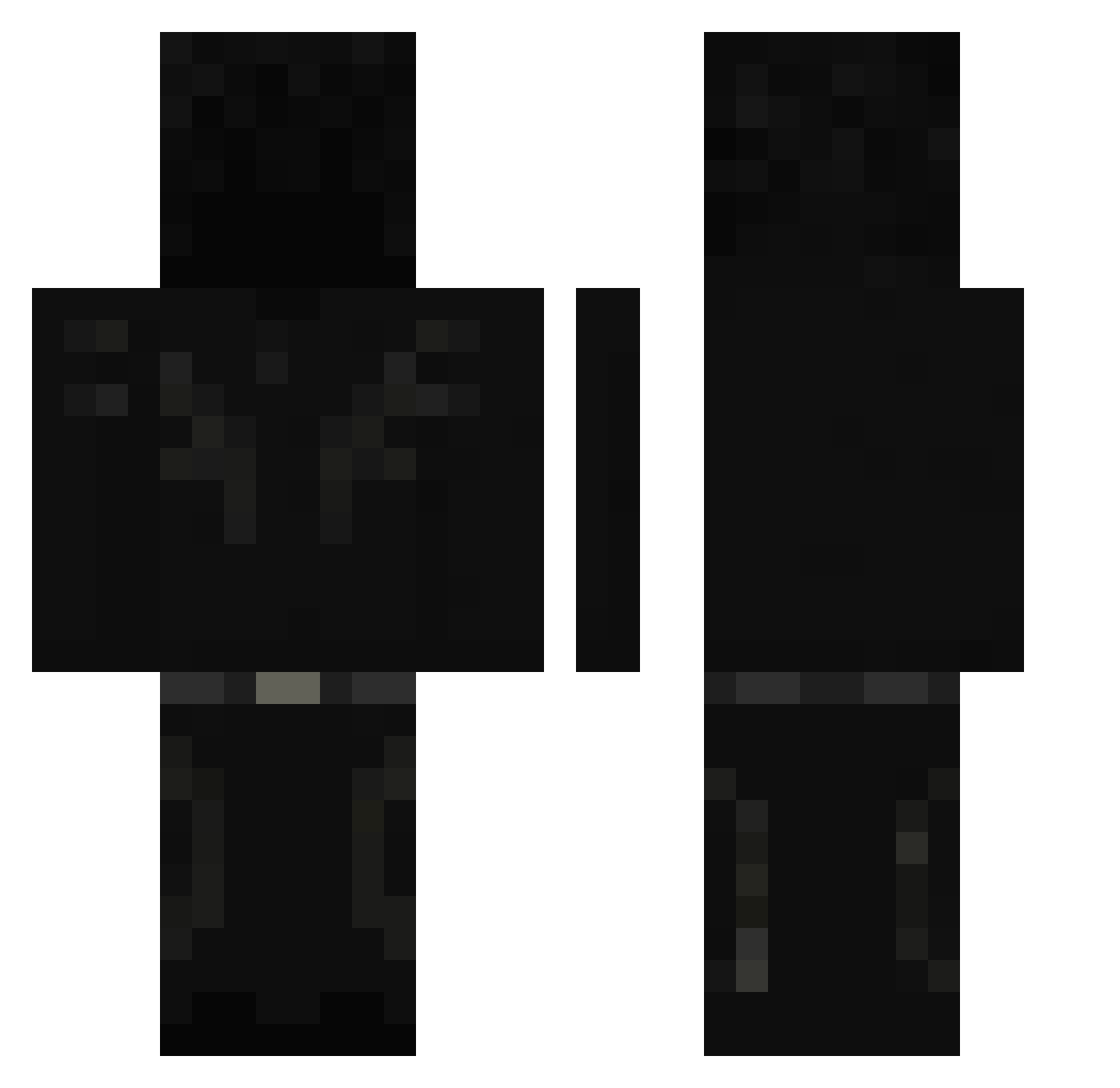 phantomY2K Minecraft skin, front and back view