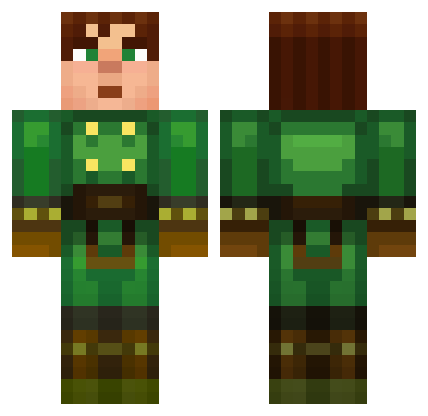 UltraBlaze99 Minecraft skin, front and back view