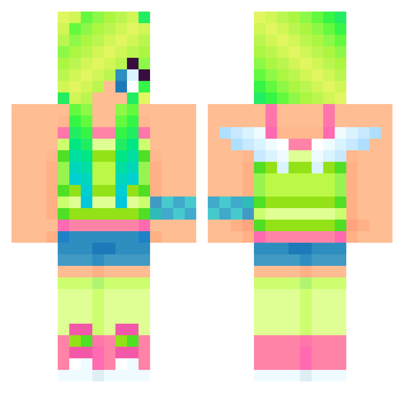emilyfvkillers Minecraft skin, front and back view