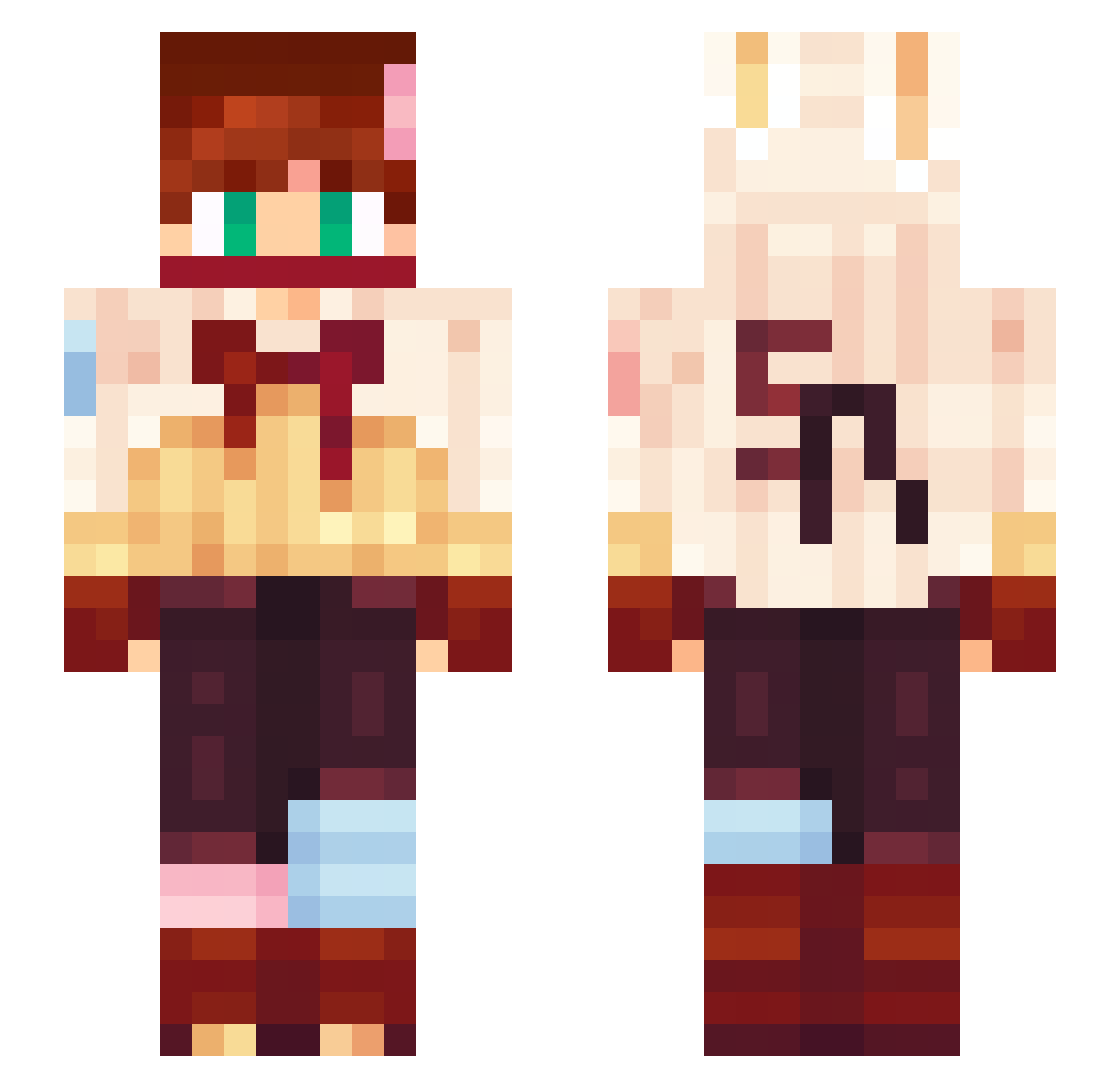 DrazilX_ Minecraft skin, front and back view
