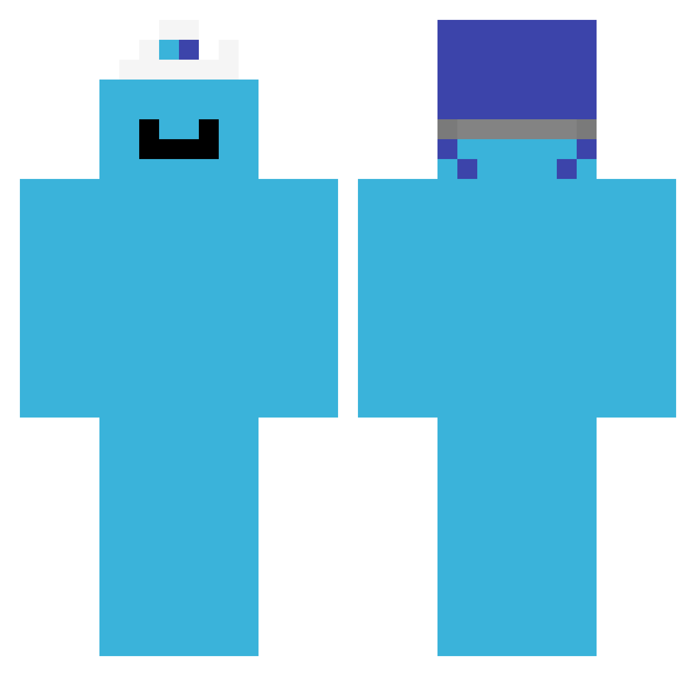 ConeSharpness Minecraft skin, front and back view
