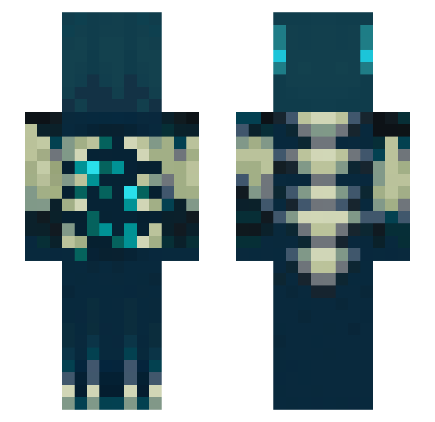 yasumyzx Minecraft skin, front and back view