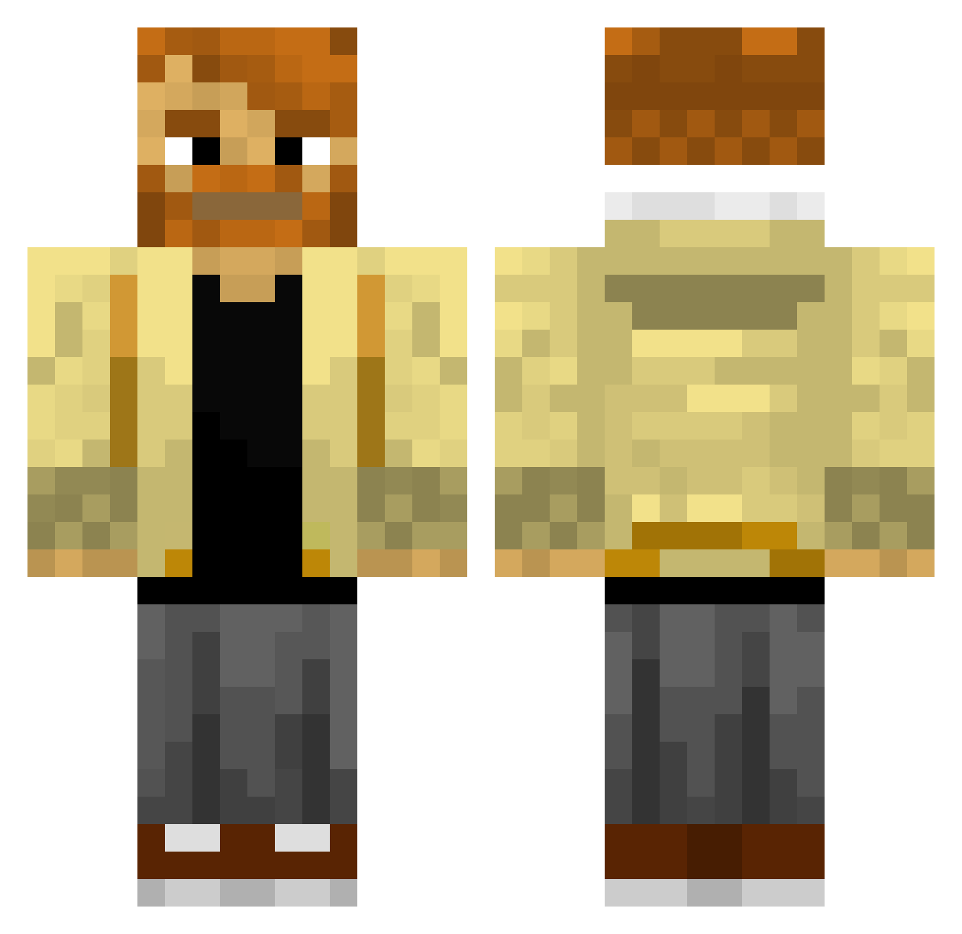 stoltluke Minecraft skin, front and back view