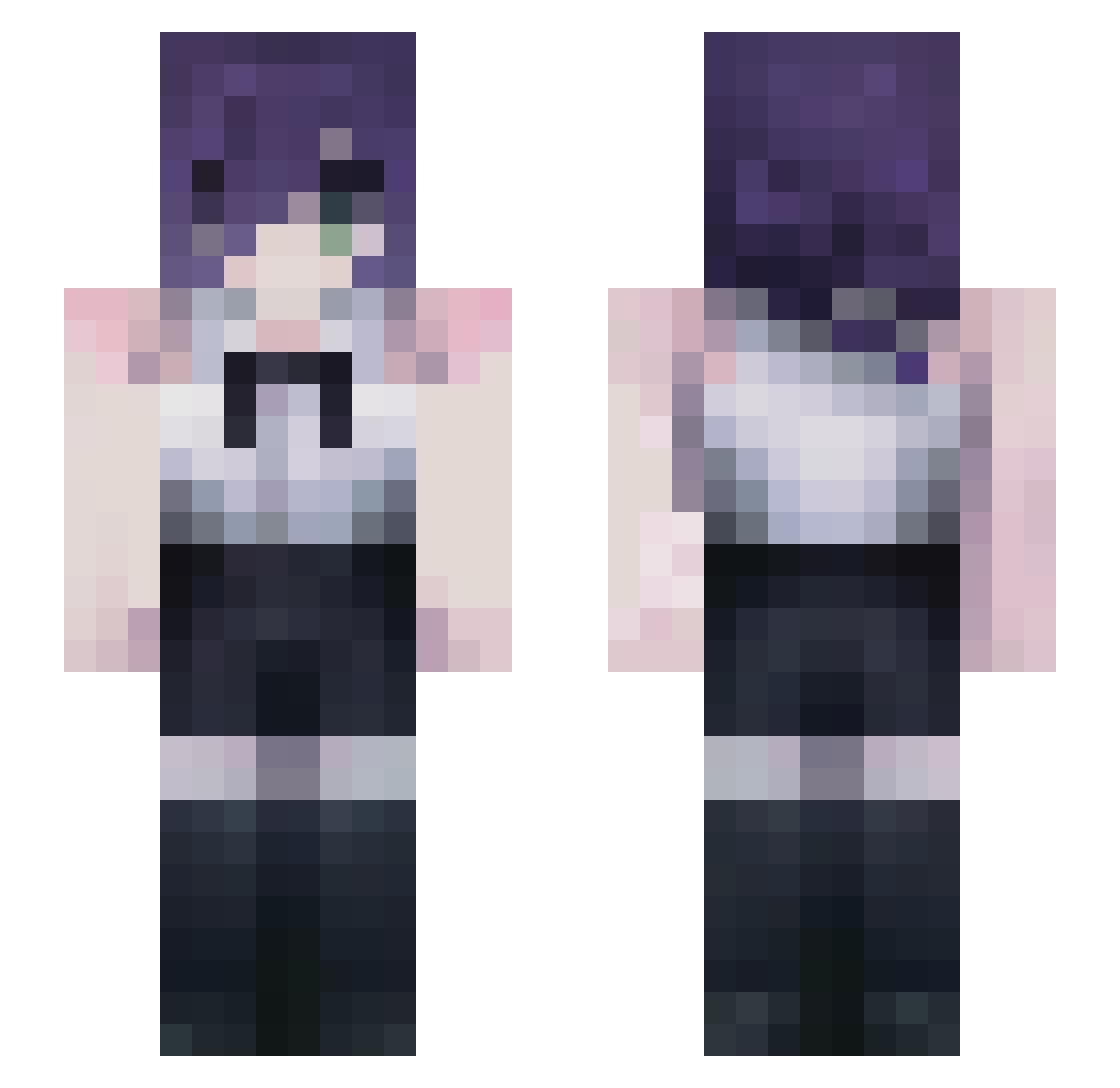 XIIKZ_ Minecraft skin, front and back view