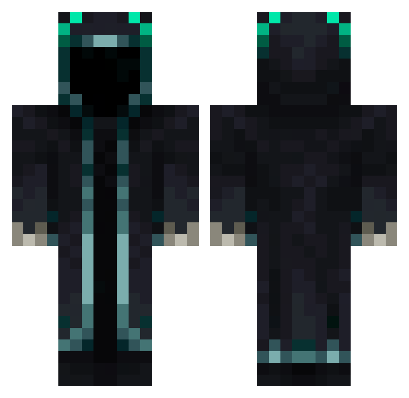 endlord83 Minecraft skin, front and back view