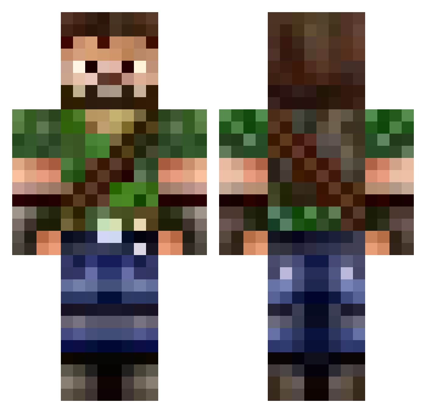 Babun_ Minecraft skin, front and back view