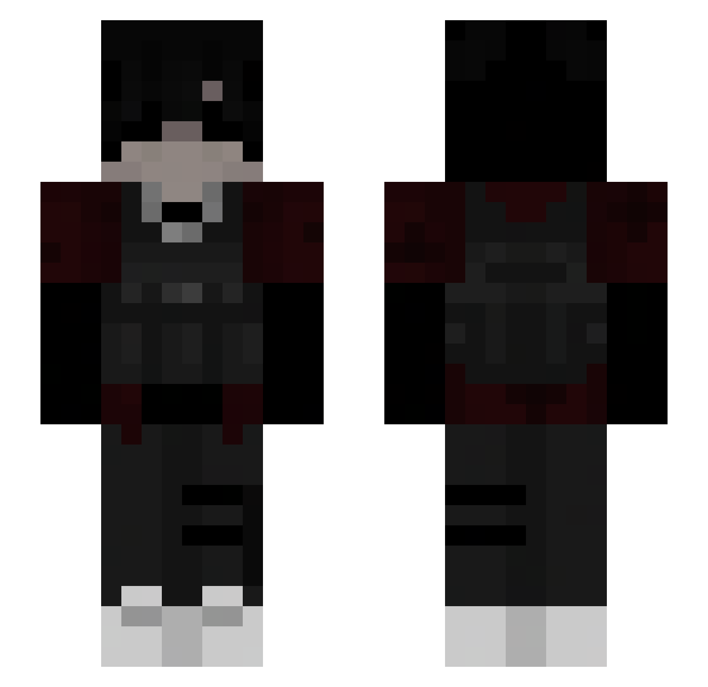zynklive Minecraft skin, front and back view