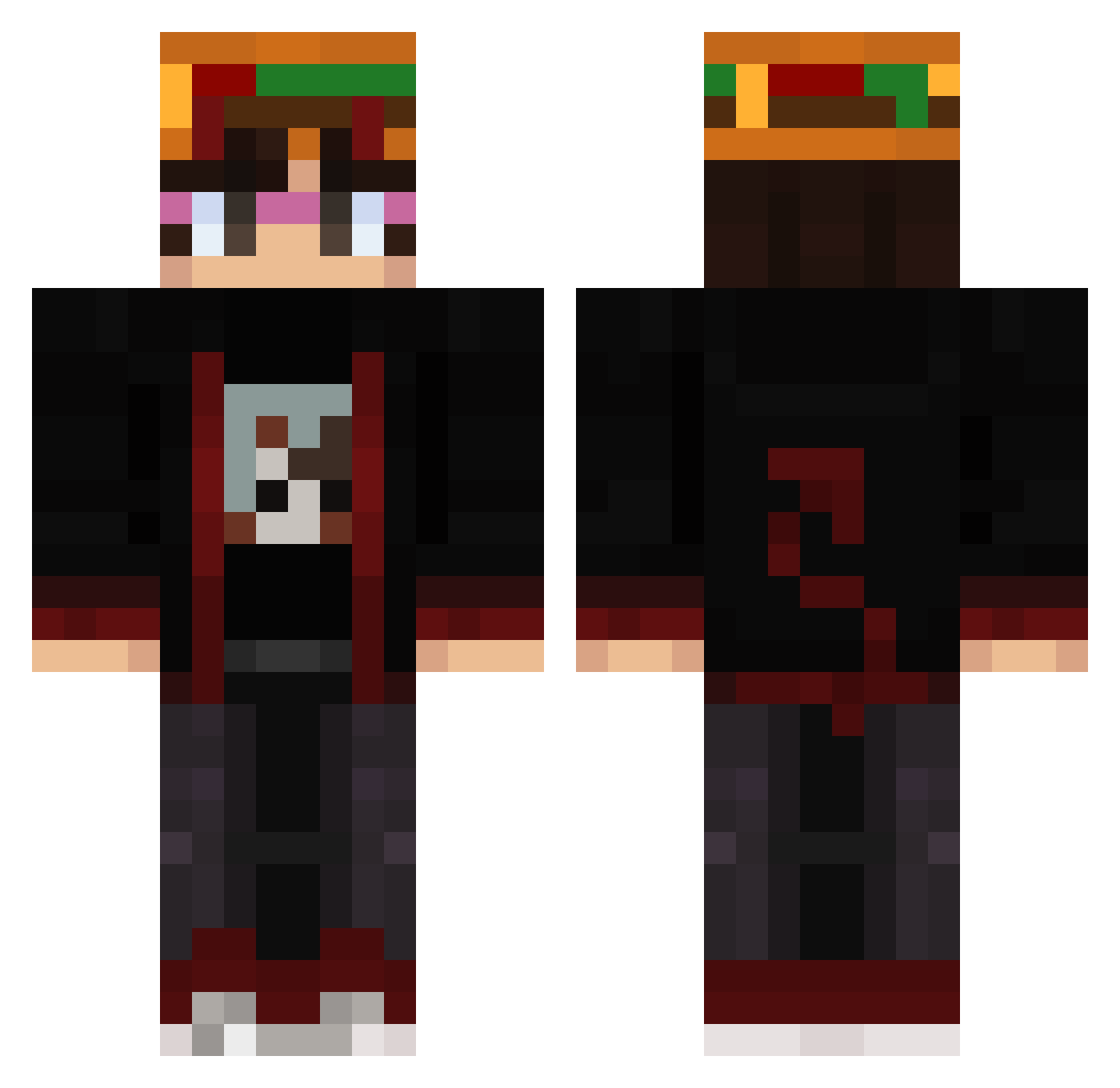 Guest1234vf Minecraft skin, front and back view