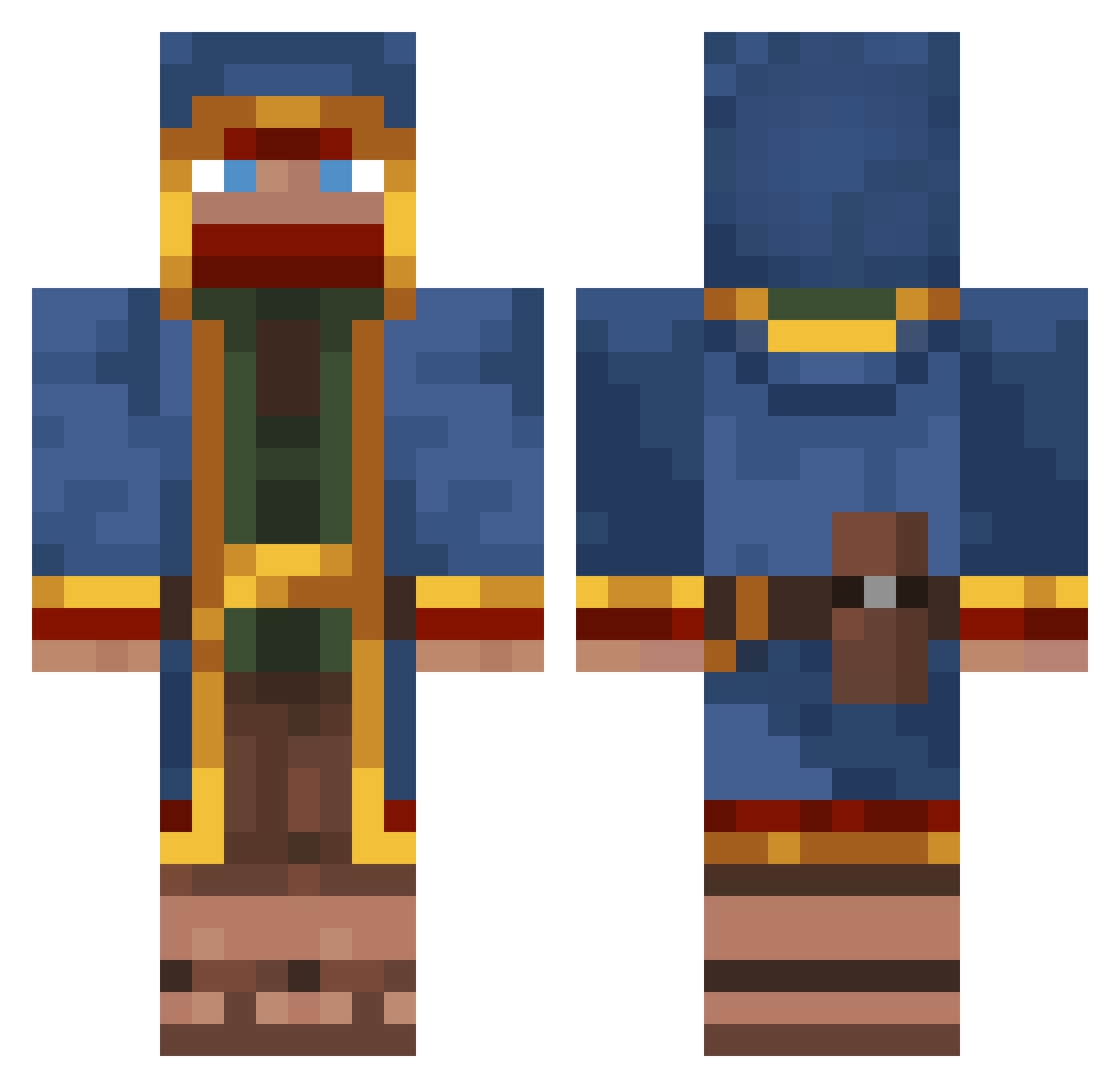 Andrej07 Minecraft skin, front and back view
