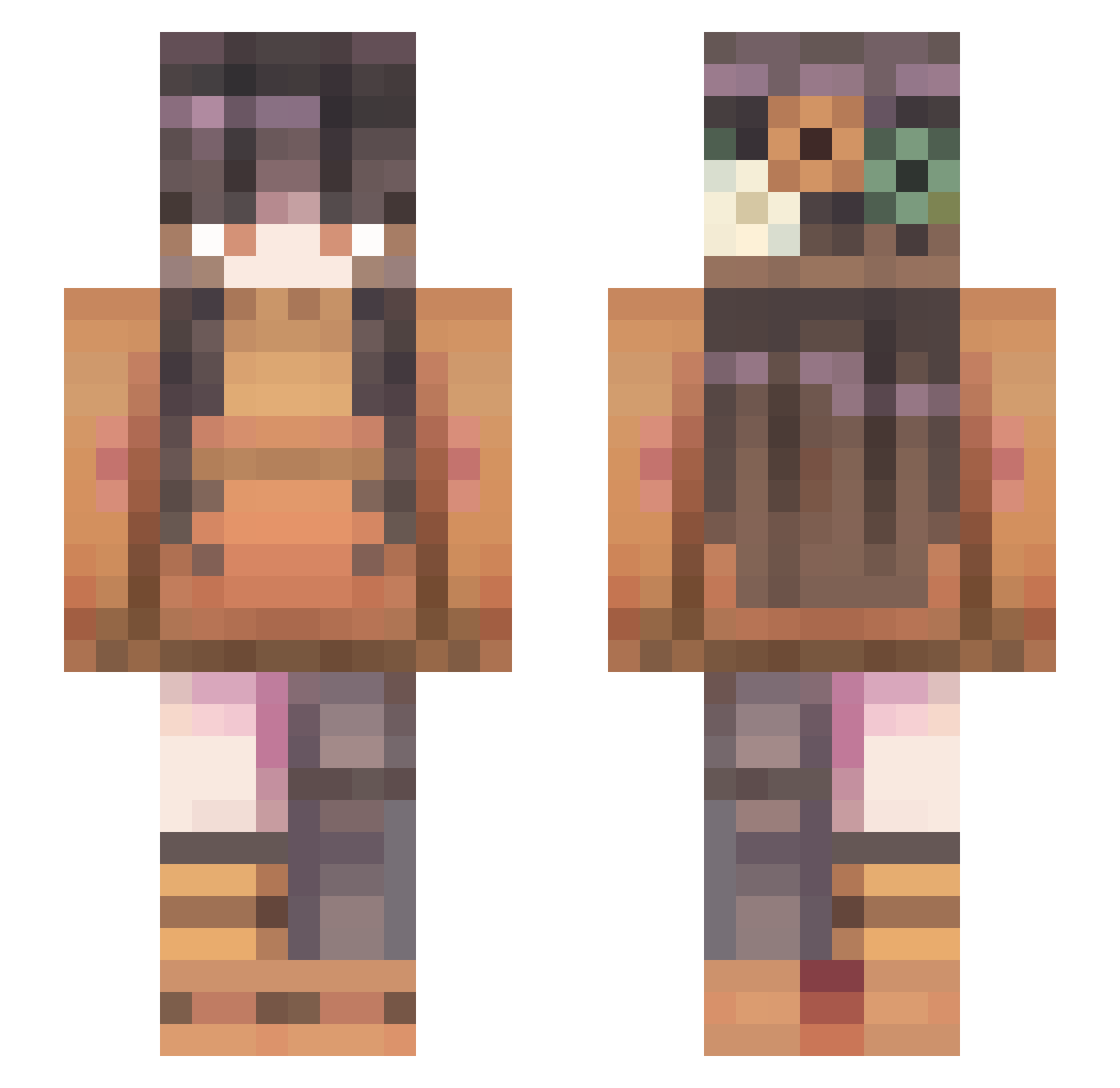 JiaYang_LaJiao Minecraft skin, front and back view