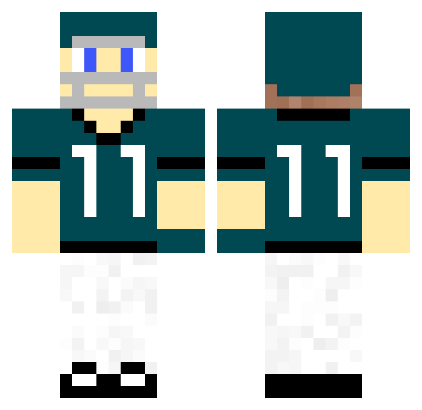 seanearlfrog Minecraft skin, front and back view