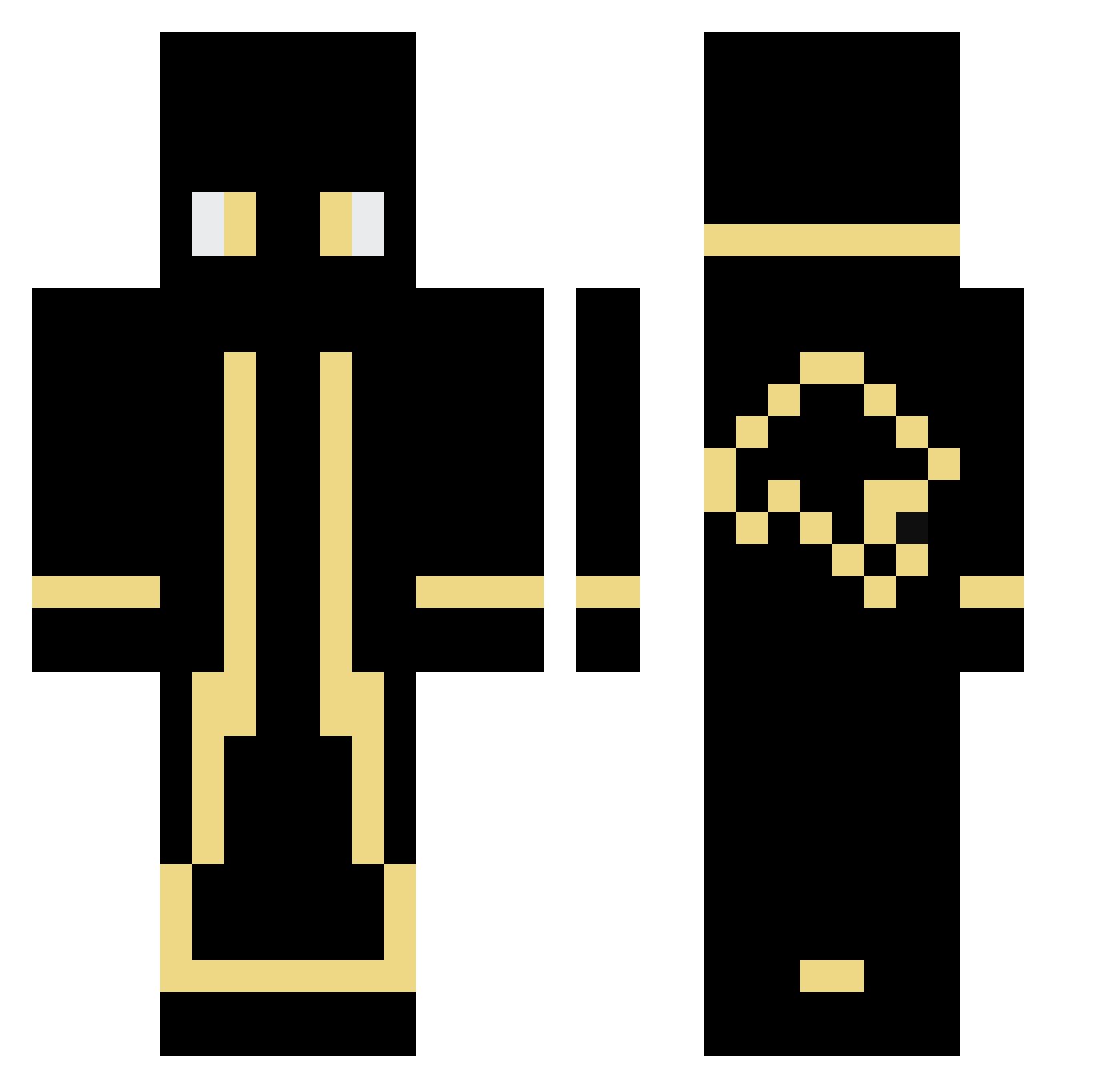 charlie666111 Minecraft skin, front and back view