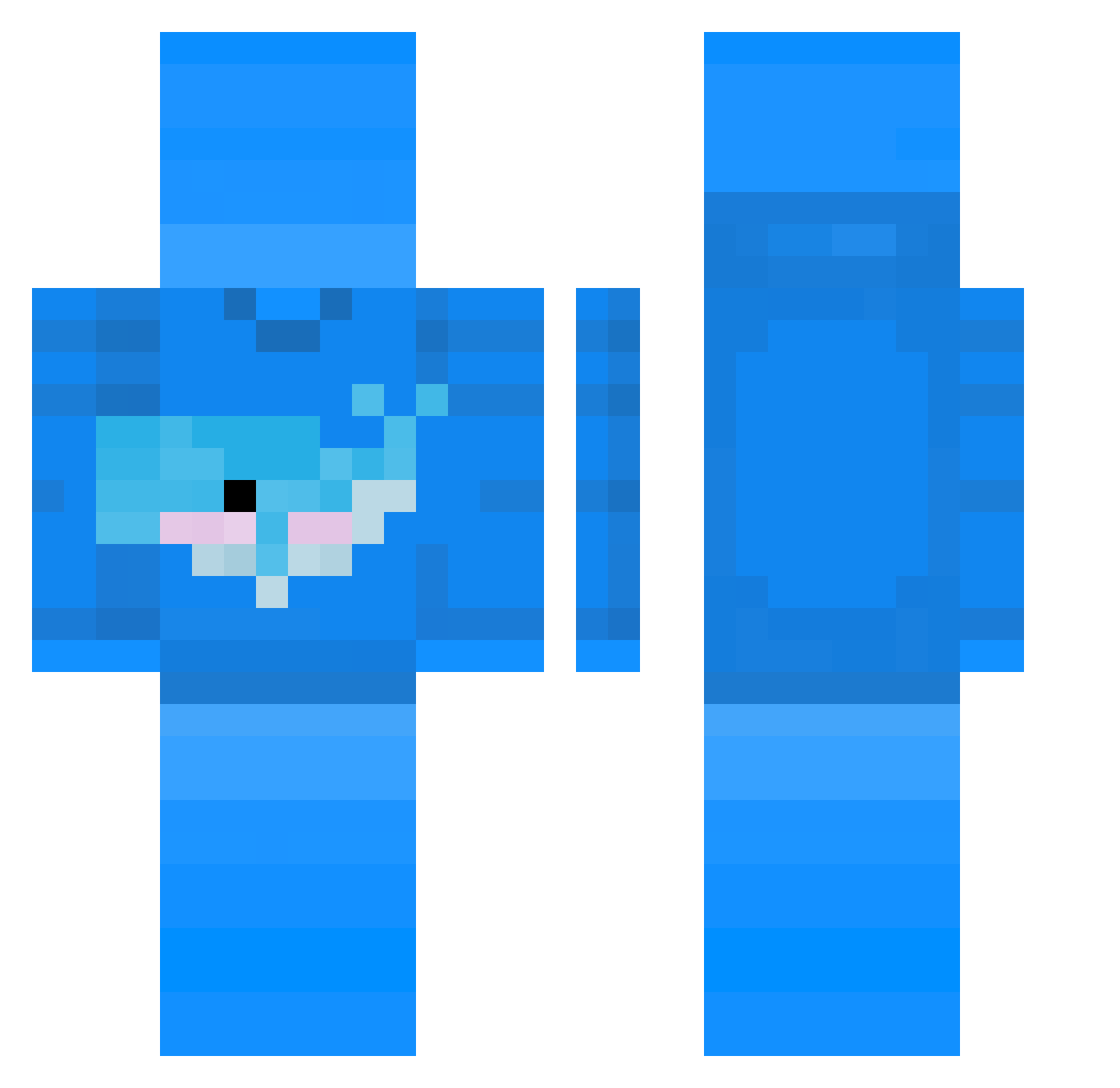 Sharky_Zbest Minecraft skin, front and back view