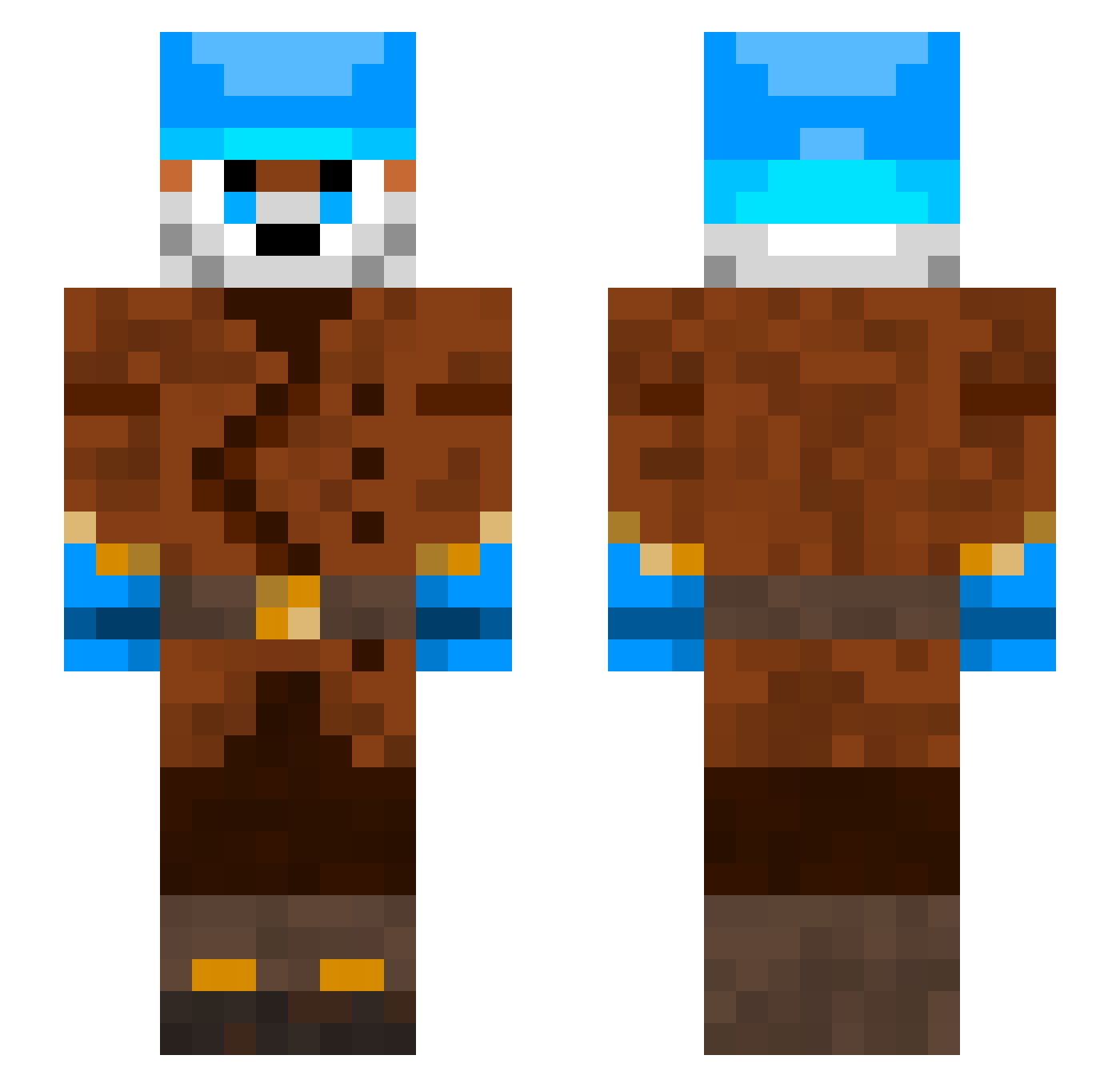 Tails_the_Fox115 Minecraft skin, front and back view