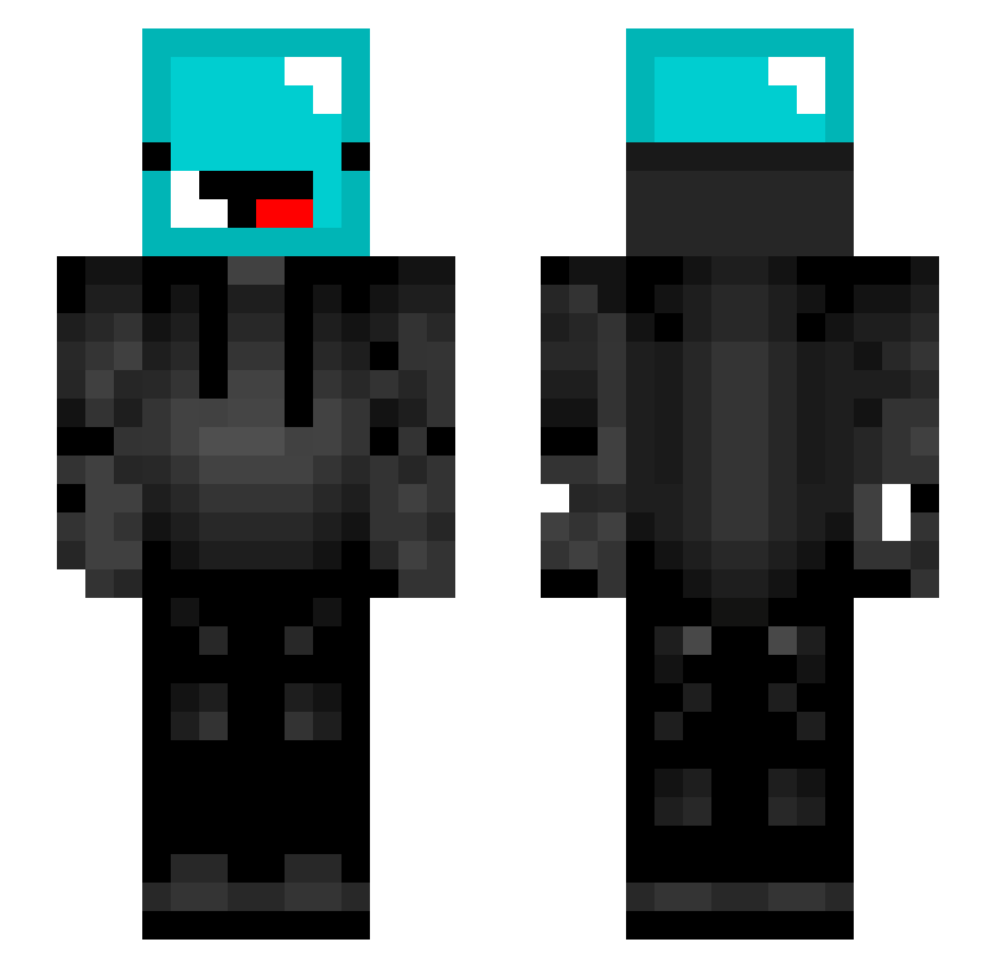 yuuu_KX Minecraft skin, front and back view